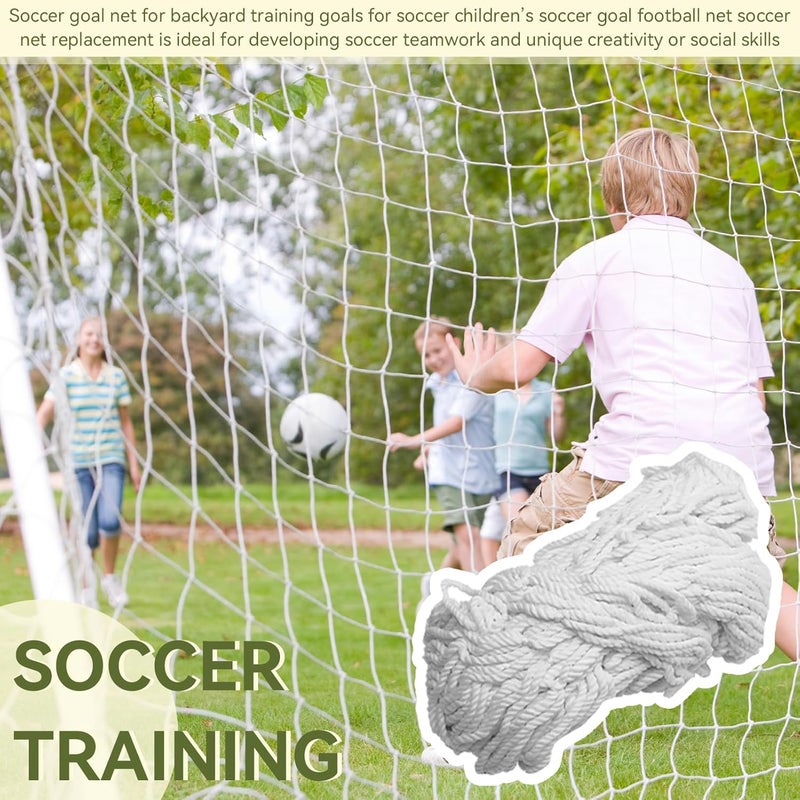 Frdhee Soccer Goal Net, Sports Soccer Replacement Goal Nets Football Net Soccer Netting for Backyard Games and Training for Adults and Youth Soccer Practice, White - Image 4